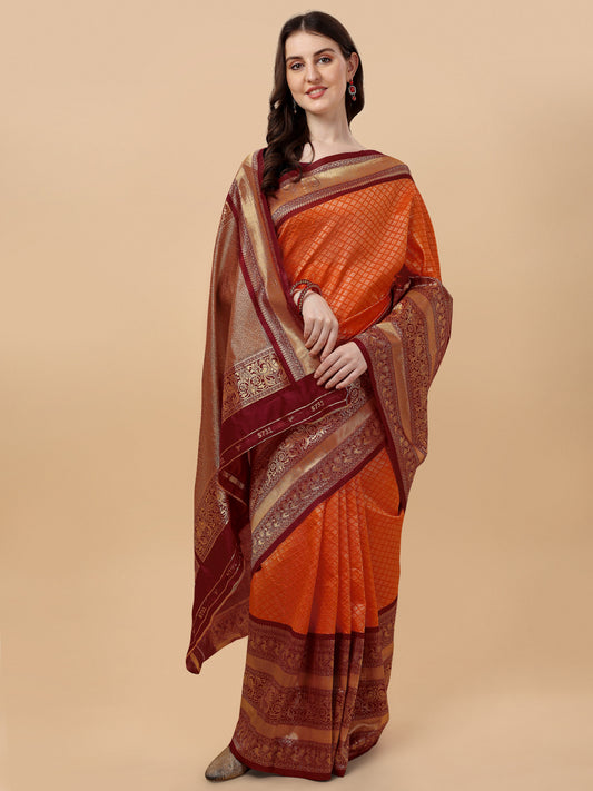 Sunset Orange Ultimate Showcase Saree