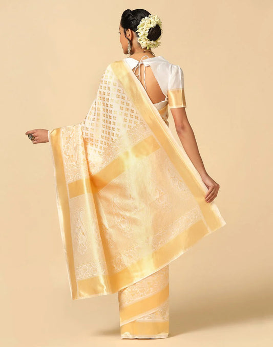 Creamy Zone Elegance Unveiled Design Saree