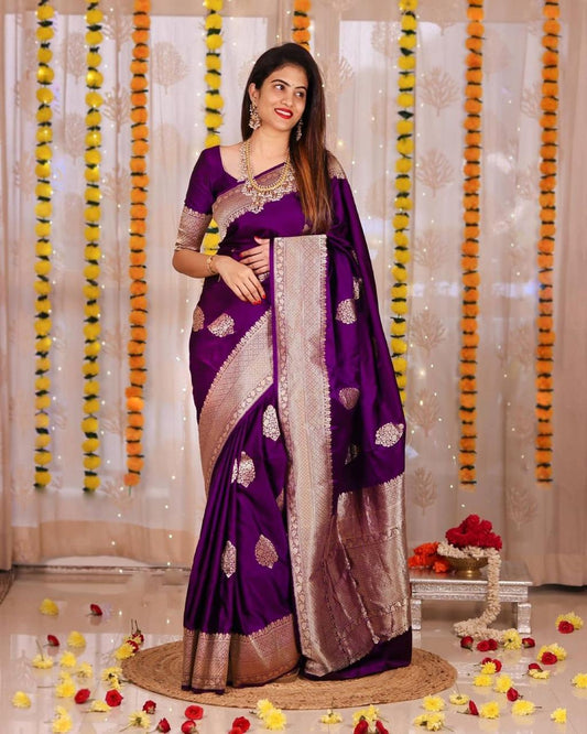 India’s Diverse Drapes Purple Colour Saree