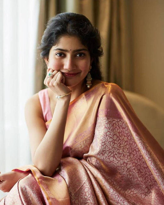 Iconic Celebrity Sai Pallavi Pink Saree