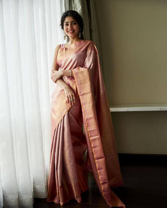 Iconic Celebrity Sai Pallavi Pink Saree