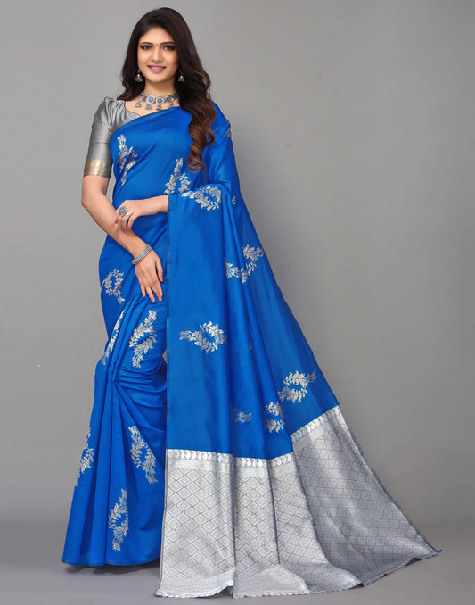 Torry Blue Colour Tone Banarasi Saree