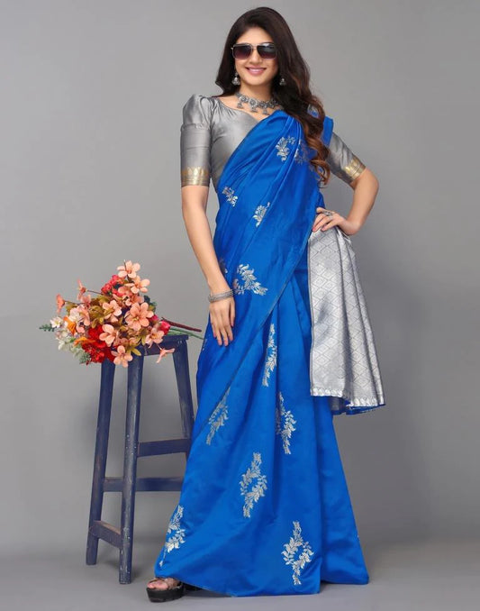 Torry Blue Colour Tone Banarasi Saree