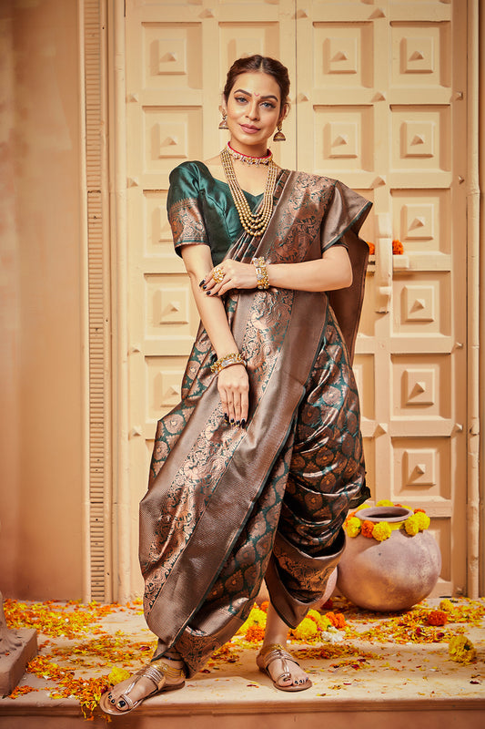 Spanish Green Festivals Collection Saree