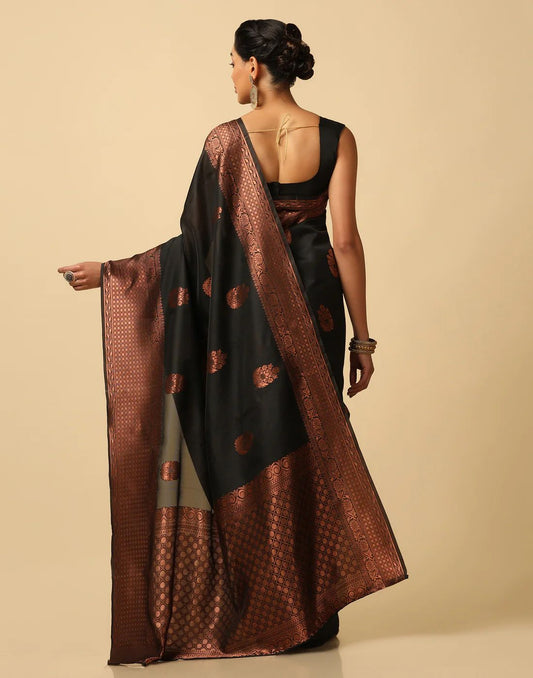 Copper Black Zone Banarasi Saree