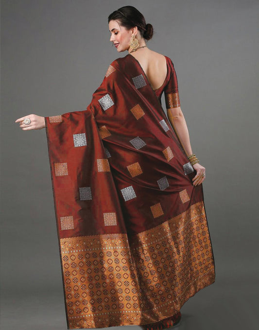 Silk Saree With Weaving Zari Design