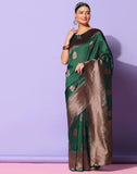 Greeny Zone With Woven Zari Thread Design Saree