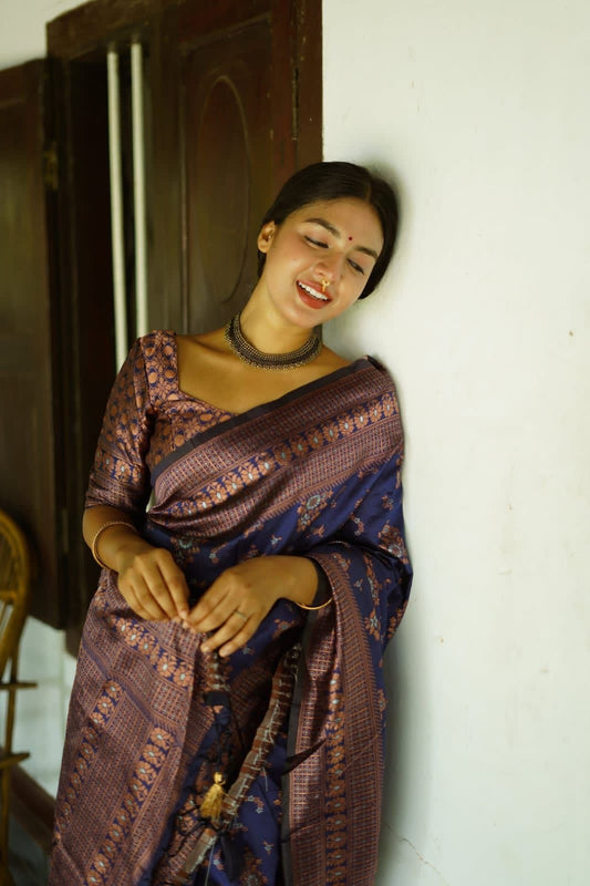 Modern Twists on a Classic Style Woven Saree