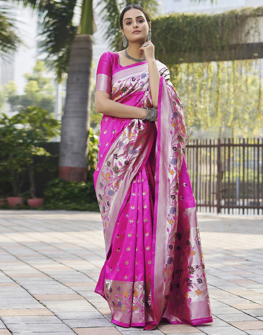 Paithani Print With Multicolour Tone Saree