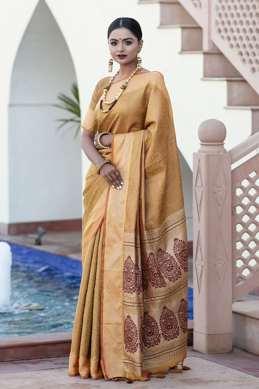 Creamy Zone Shaded Colour Silk Saree