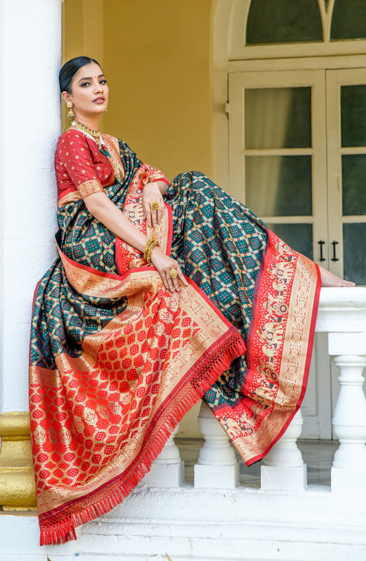 Soft Banarasi Silk Saree with Fancy Tassel